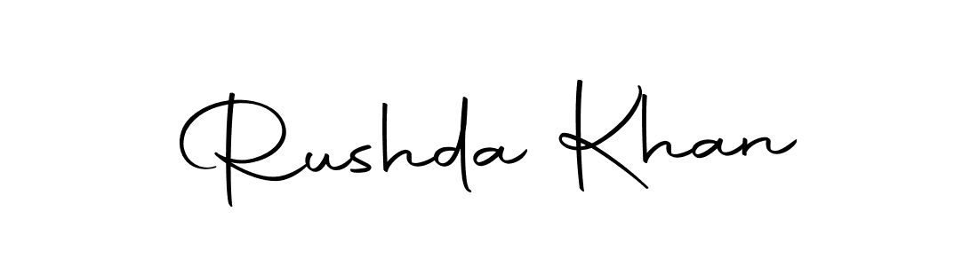 The best way (Autography-DOLnW) to make a short signature is to pick only two or three words in your name. The name Rushda Khan include a total of six letters. For converting this name. Rushda Khan signature style 10 images and pictures png