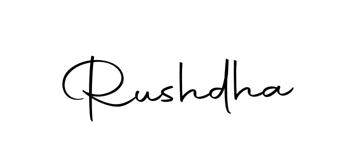 How to make Rushdha signature? Autography-DOLnW is a professional autograph style. Create handwritten signature for Rushdha name. Rushdha signature style 10 images and pictures png