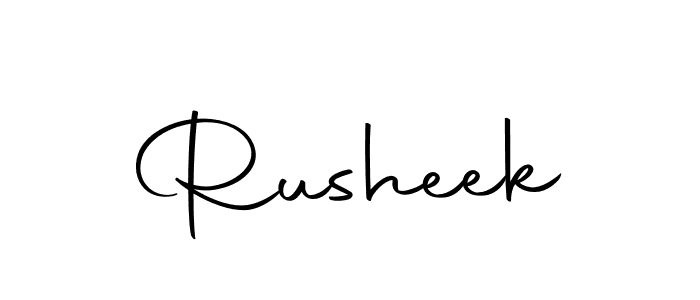 Make a beautiful signature design for name Rusheek. Use this online signature maker to create a handwritten signature for free. Rusheek signature style 10 images and pictures png
