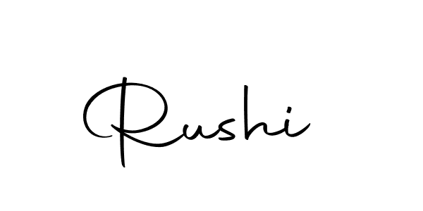 Create a beautiful signature design for name Rushi . With this signature (Autography-DOLnW) fonts, you can make a handwritten signature for free. Rushi  signature style 10 images and pictures png