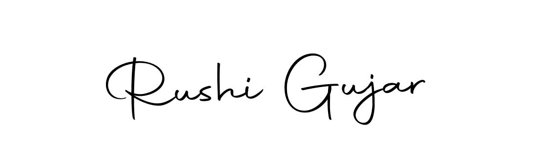 Use a signature maker to create a handwritten signature online. With this signature software, you can design (Autography-DOLnW) your own signature for name Rushi Gujar. Rushi Gujar signature style 10 images and pictures png