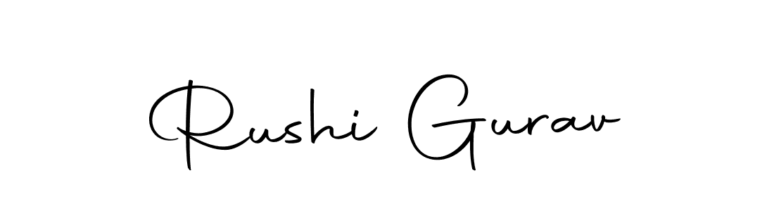 Rushi Gurav stylish signature style. Best Handwritten Sign (Autography-DOLnW) for my name. Handwritten Signature Collection Ideas for my name Rushi Gurav. Rushi Gurav signature style 10 images and pictures png