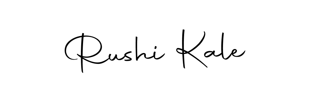 How to make Rushi Kale name signature. Use Autography-DOLnW style for creating short signs online. This is the latest handwritten sign. Rushi Kale signature style 10 images and pictures png
