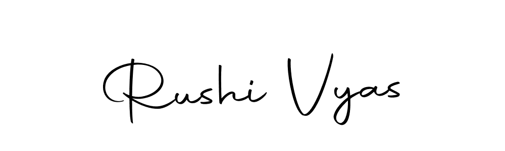 Design your own signature with our free online signature maker. With this signature software, you can create a handwritten (Autography-DOLnW) signature for name Rushi Vyas. Rushi Vyas signature style 10 images and pictures png