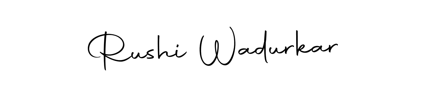 Autography-DOLnW is a professional signature style that is perfect for those who want to add a touch of class to their signature. It is also a great choice for those who want to make their signature more unique. Get Rushi Wadurkar name to fancy signature for free. Rushi Wadurkar signature style 10 images and pictures png