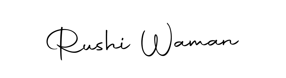 Make a beautiful signature design for name Rushi Waman. Use this online signature maker to create a handwritten signature for free. Rushi Waman signature style 10 images and pictures png