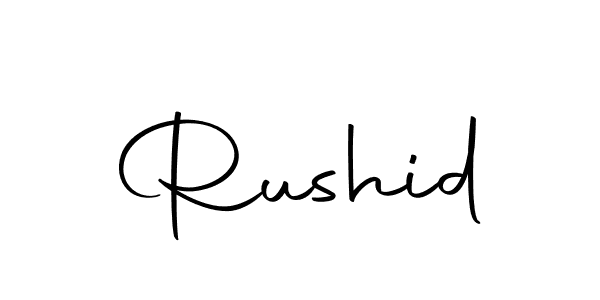 Make a beautiful signature design for name Rushid. With this signature (Autography-DOLnW) style, you can create a handwritten signature for free. Rushid signature style 10 images and pictures png