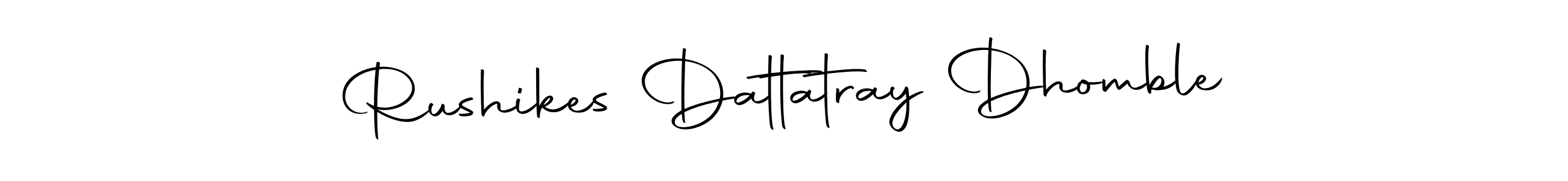 You should practise on your own different ways (Autography-DOLnW) to write your name (Rushikes Dattatray Dhomble) in signature. don't let someone else do it for you. Rushikes Dattatray Dhomble signature style 10 images and pictures png