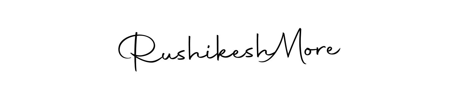 The best way (Autography-DOLnW) to make a short signature is to pick only two or three words in your name. The name Rushikesh  More include a total of six letters. For converting this name. Rushikesh  More signature style 10 images and pictures png