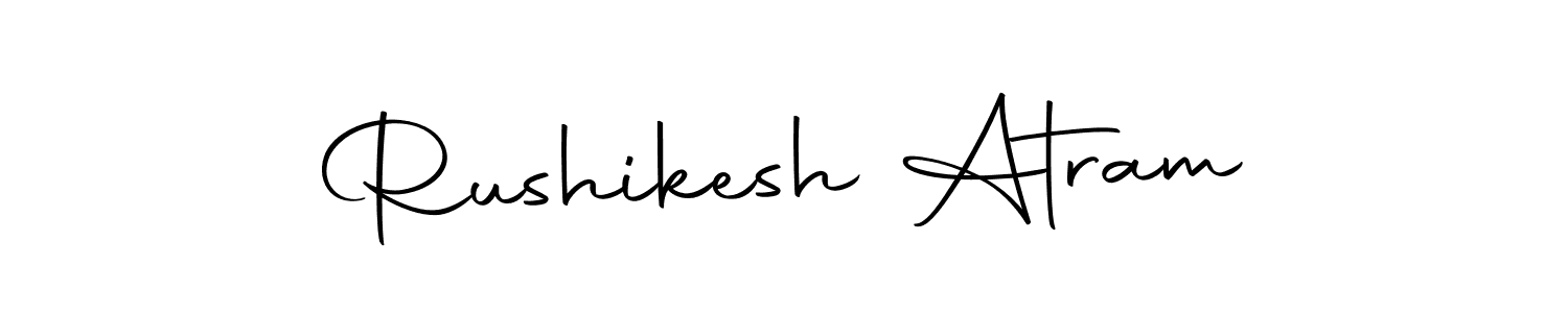 Autography-DOLnW is a professional signature style that is perfect for those who want to add a touch of class to their signature. It is also a great choice for those who want to make their signature more unique. Get Rushikesh Atram name to fancy signature for free. Rushikesh Atram signature style 10 images and pictures png