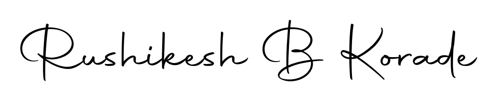 Create your official email sign-off with Rushikesh B Korade name in Autography-DOLnW style. Crisp, clean, and perfectly legible across all screens. Rushikesh B Korade signature style 10 images and pictures png