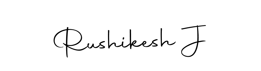 Use a signature maker to create a handwritten signature online. With this signature software, you can design (Autography-DOLnW) your own signature for name Rushikesh J. Rushikesh J signature style 10 images and pictures png