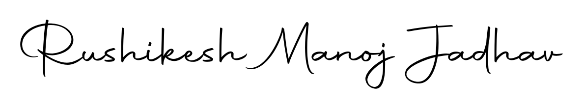 Looking for an artistic signature for Rushikesh Manoj Jadhav? The Autography-DOLnW calligraphy style gives a sophisticated flow suitable for business cards and emails. Rushikesh Manoj Jadhav signature style 10 images and pictures png