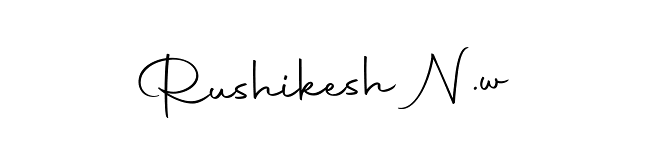 You should practise on your own different ways (Autography-DOLnW) to write your name (Rushikesh N.w) in signature. don't let someone else do it for you. Rushikesh N.w signature style 10 images and pictures png