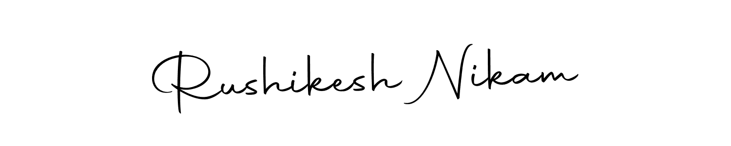 Rushikesh Nikam stylish signature style. Best Handwritten Sign (Autography-DOLnW) for my name. Handwritten Signature Collection Ideas for my name Rushikesh Nikam. Rushikesh Nikam signature style 10 images and pictures png