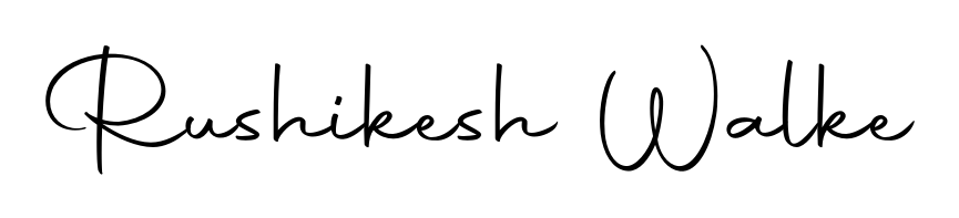 Create an unforgettable impression when signing with Rushikesh Walke name styled in Autography-DOLnW typography. 100% free online generator. Rushikesh Walke signature style 10 images and pictures png