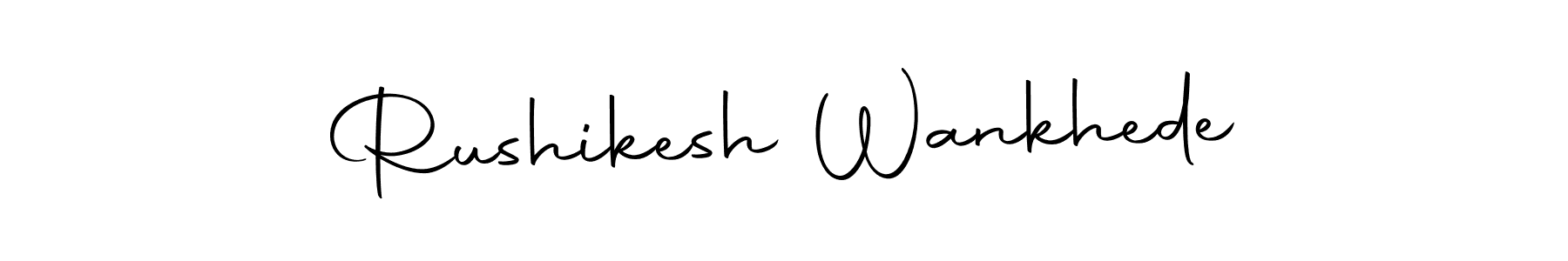 How to make Rushikesh Wankhede name signature. Use Autography-DOLnW style for creating short signs online. This is the latest handwritten sign. Rushikesh Wankhede signature style 10 images and pictures png