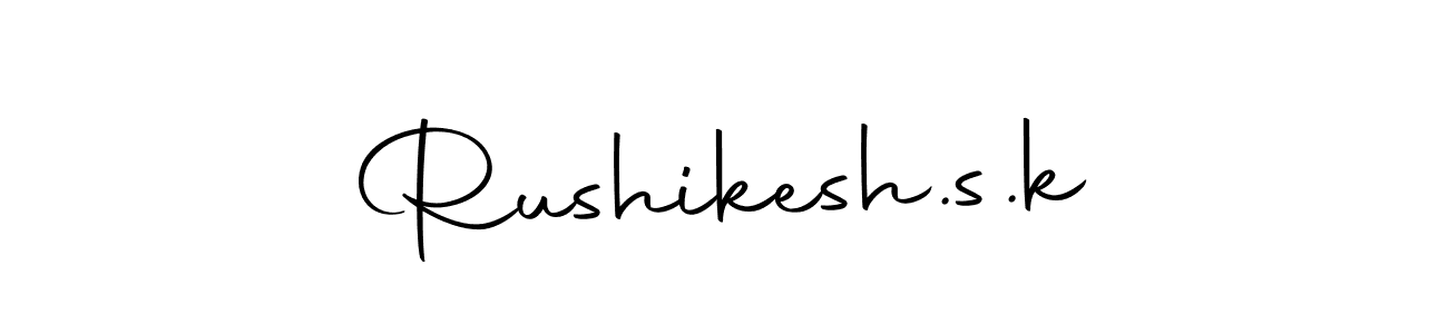 Create a beautiful signature design for name Rushikesh.s.k. With this signature (Autography-DOLnW) fonts, you can make a handwritten signature for free. Rushikesh.s.k signature style 10 images and pictures png