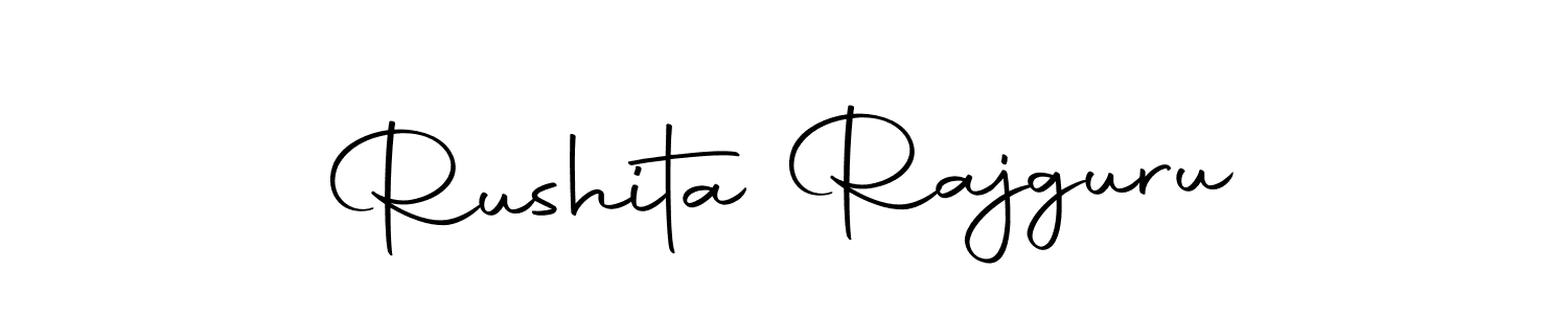 Rushita Rajguru stylish signature style. Best Handwritten Sign (Autography-DOLnW) for my name. Handwritten Signature Collection Ideas for my name Rushita Rajguru. Rushita Rajguru signature style 10 images and pictures png