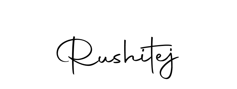 How to make Rushitej signature? Autography-DOLnW is a professional autograph style. Create handwritten signature for Rushitej name. Rushitej signature style 10 images and pictures png