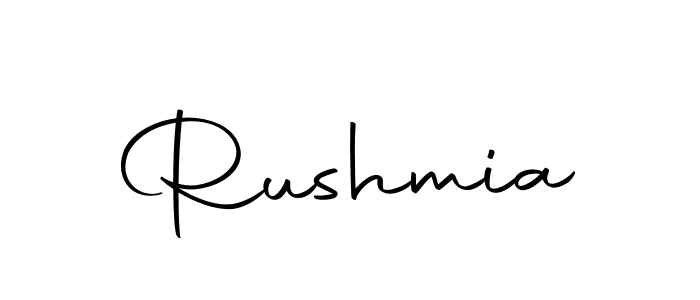 You can use this online signature creator to create a handwritten signature for the name Rushmia. This is the best online autograph maker. Rushmia signature style 10 images and pictures png