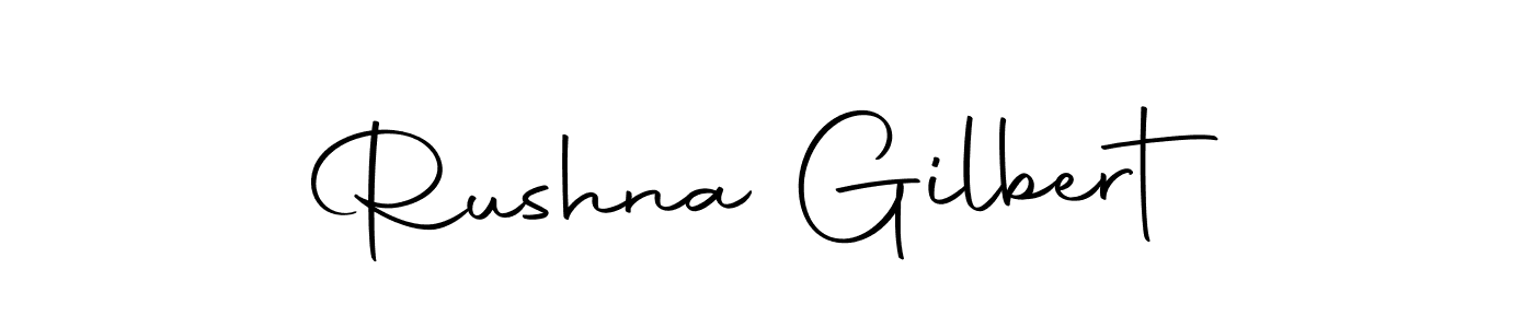 Make a beautiful signature design for name Rushna Gilbert. With this signature (Autography-DOLnW) style, you can create a handwritten signature for free. Rushna Gilbert signature style 10 images and pictures png