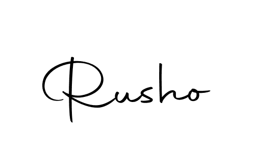 Create a beautiful signature design for name Rusho. With this signature (Autography-DOLnW) fonts, you can make a handwritten signature for free. Rusho signature style 10 images and pictures png