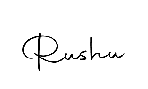 Make a beautiful signature design for name Rushu. Use this online signature maker to create a handwritten signature for free. Rushu signature style 10 images and pictures png