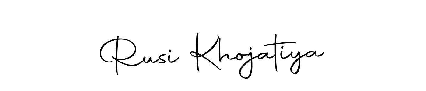 Use a signature maker to create a handwritten signature online. With this signature software, you can design (Autography-DOLnW) your own signature for name Rusi Khojatiya. Rusi Khojatiya signature style 10 images and pictures png