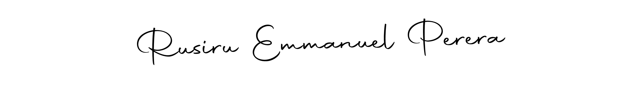 Make a short Rusiru Emmanuel Perera signature style. Manage your documents anywhere anytime using Autography-DOLnW. Create and add eSignatures, submit forms, share and send files easily. Rusiru Emmanuel Perera signature style 10 images and pictures png