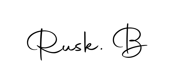 Use a signature maker to create a handwritten signature online. With this signature software, you can design (Autography-DOLnW) your own signature for name Rusk. B. Rusk. B signature style 10 images and pictures png