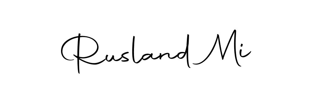 Create a beautiful signature design for name Rusland Mi. With this signature (Autography-DOLnW) fonts, you can make a handwritten signature for free. Rusland Mi signature style 10 images and pictures png