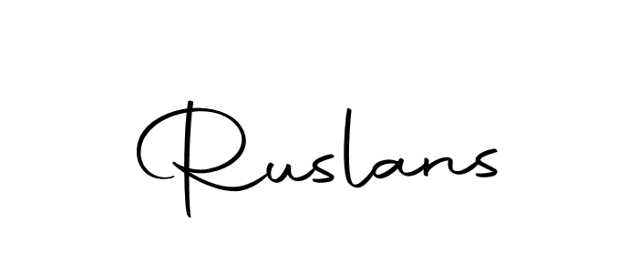 Design your own signature with our free online signature maker. With this signature software, you can create a handwritten (Autography-DOLnW) signature for name Ruslans. Ruslans signature style 10 images and pictures png