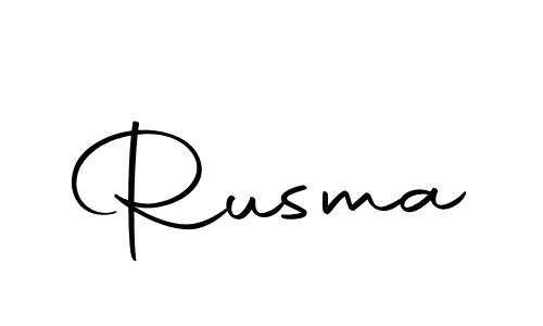 Rusma stylish signature style. Best Handwritten Sign (Autography-DOLnW) for my name. Handwritten Signature Collection Ideas for my name Rusma. Rusma signature style 10 images and pictures png