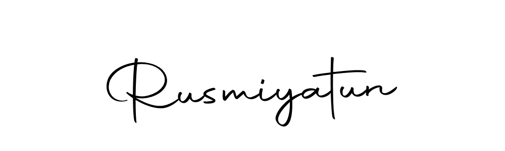 Autography-DOLnW is a professional signature style that is perfect for those who want to add a touch of class to their signature. It is also a great choice for those who want to make their signature more unique. Get Rusmiyatun name to fancy signature for free. Rusmiyatun signature style 10 images and pictures png