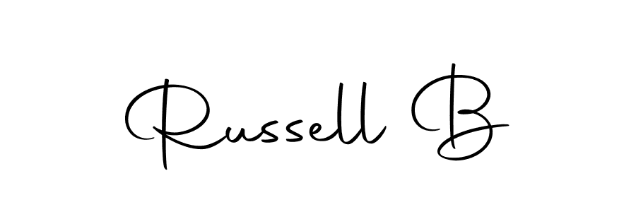 The best way (Autography-DOLnW) to make a short signature is to pick only two or three words in your name. The name Russell B include a total of six letters. For converting this name. Russell B signature style 10 images and pictures png