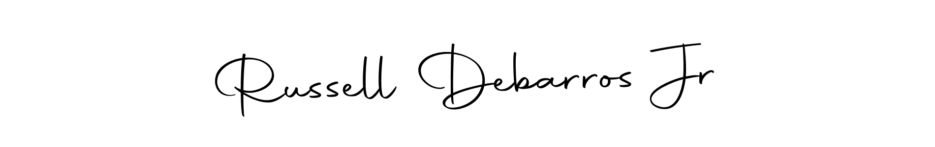 Autography-DOLnW is a professional signature style that is perfect for those who want to add a touch of class to their signature. It is also a great choice for those who want to make their signature more unique. Get Russell Debarros Jr name to fancy signature for free. Russell Debarros Jr signature style 10 images and pictures png