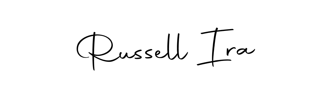 Design your own signature with our free online signature maker. With this signature software, you can create a handwritten (Autography-DOLnW) signature for name Russell Ira. Russell Ira signature style 10 images and pictures png