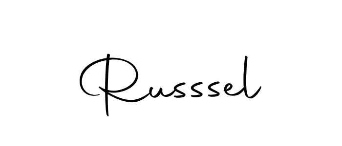 How to make Russsel signature? Autography-DOLnW is a professional autograph style. Create handwritten signature for Russsel name. Russsel signature style 10 images and pictures png