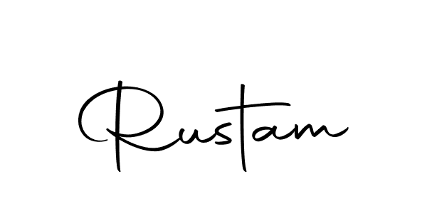 Create a beautiful signature design for name Rustam. With this signature (Autography-DOLnW) fonts, you can make a handwritten signature for free. Rustam signature style 10 images and pictures png