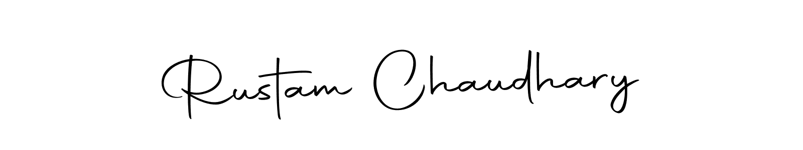 How to make Rustam Chaudhary name signature. Use Autography-DOLnW style for creating short signs online. This is the latest handwritten sign. Rustam Chaudhary signature style 10 images and pictures png