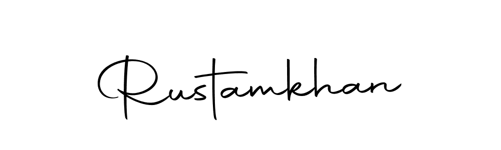 Create a beautiful signature design for name Rustamkhan. With this signature (Autography-DOLnW) fonts, you can make a handwritten signature for free. Rustamkhan signature style 10 images and pictures png