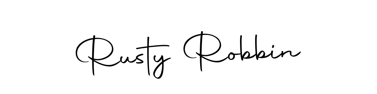 Create a beautiful signature design for name Rusty Robbin. With this signature (Autography-DOLnW) fonts, you can make a handwritten signature for free. Rusty Robbin signature style 10 images and pictures png