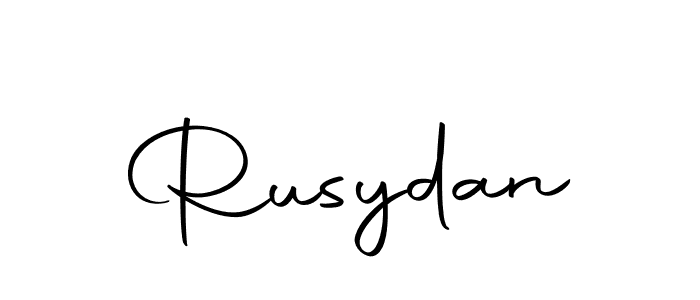 Create a beautiful signature design for name Rusydan. With this signature (Autography-DOLnW) fonts, you can make a handwritten signature for free. Rusydan signature style 10 images and pictures png