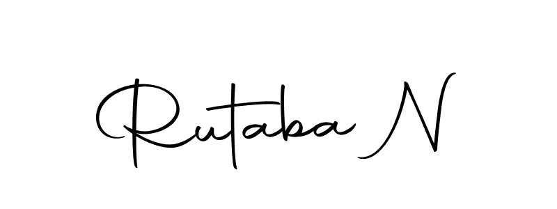 Rutaba N stylish signature style. Best Handwritten Sign (Autography-DOLnW) for my name. Handwritten Signature Collection Ideas for my name Rutaba N. Rutaba N signature style 10 images and pictures png