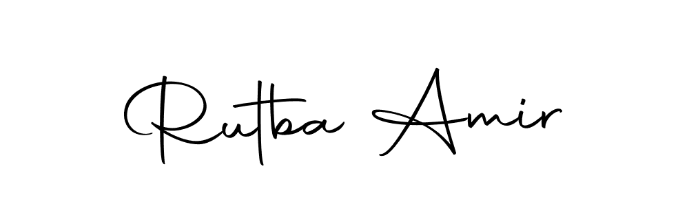 Design your own signature with our free online signature maker. With this signature software, you can create a handwritten (Autography-DOLnW) signature for name Rutba Amir. Rutba Amir signature style 10 images and pictures png