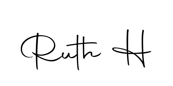 Make a beautiful signature design for name Ruth H. With this signature (Autography-DOLnW) style, you can create a handwritten signature for free. Ruth H signature style 10 images and pictures png
