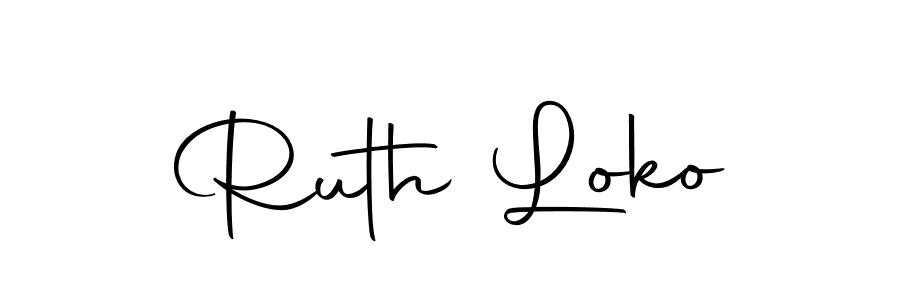 Create a beautiful signature design for name Ruth Loko. With this signature (Autography-DOLnW) fonts, you can make a handwritten signature for free. Ruth Loko signature style 10 images and pictures png