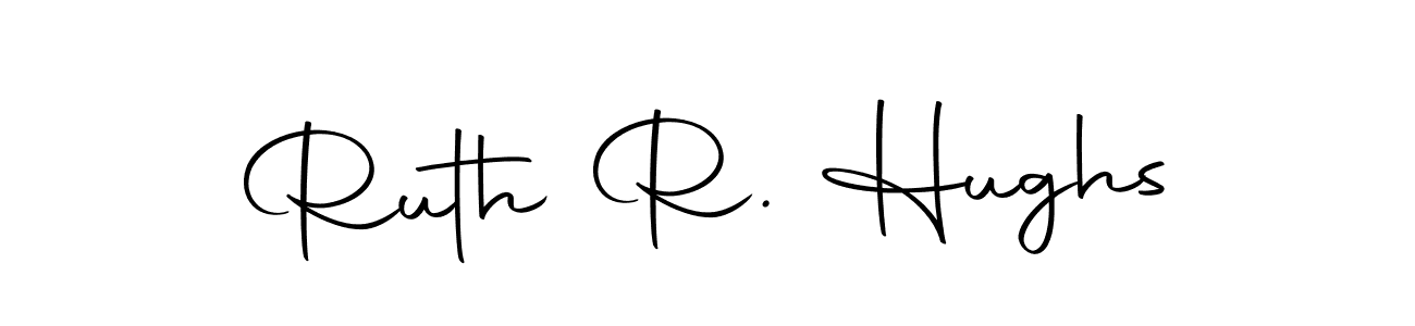You should practise on your own different ways (Autography-DOLnW) to write your name (Ruth R. Hughs) in signature. don't let someone else do it for you. Ruth R. Hughs signature style 10 images and pictures png