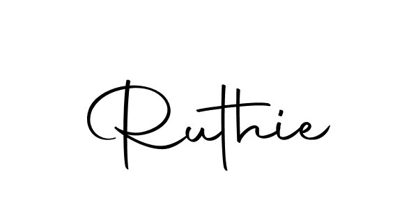 Ruthie stylish signature style. Best Handwritten Sign (Autography-DOLnW) for my name. Handwritten Signature Collection Ideas for my name Ruthie. Ruthie signature style 10 images and pictures png